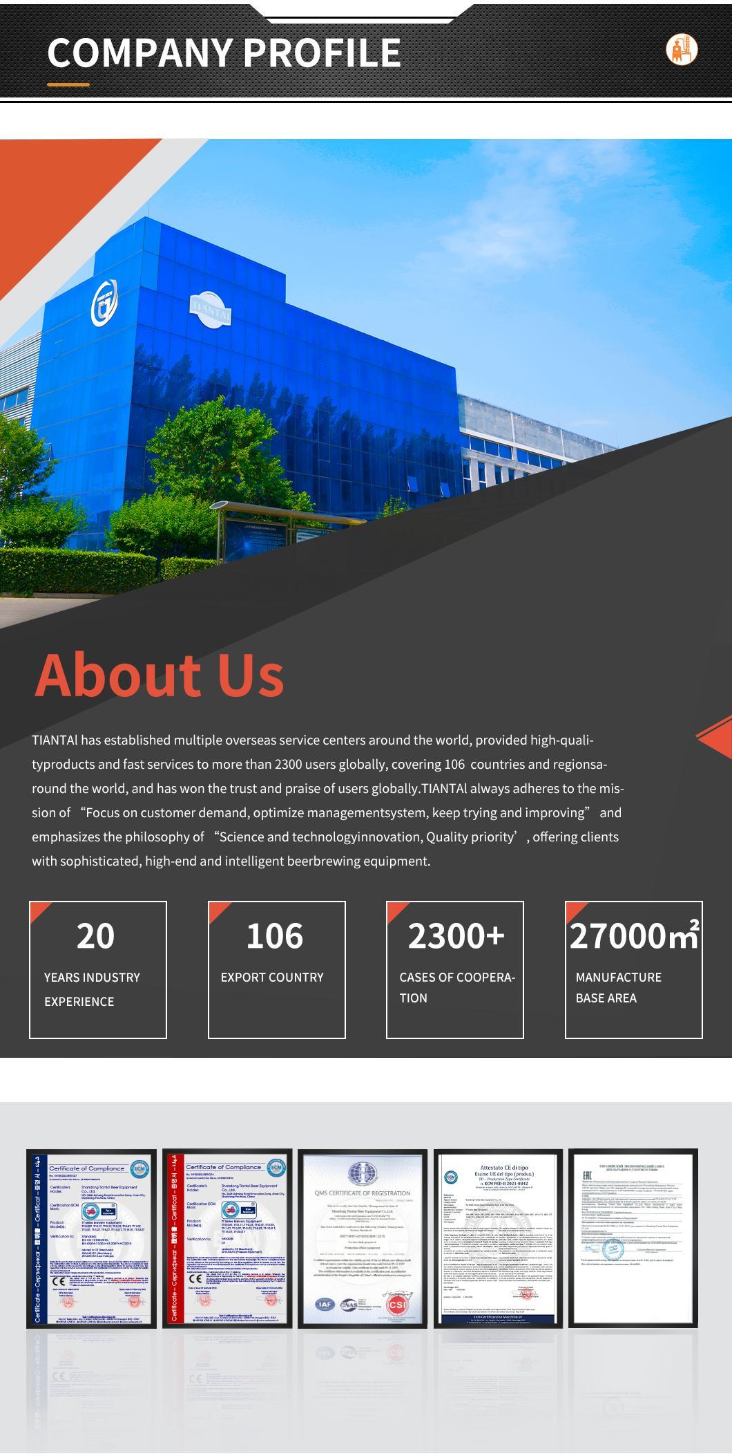 2500L Complete Grain Whisky Distillery Equipment